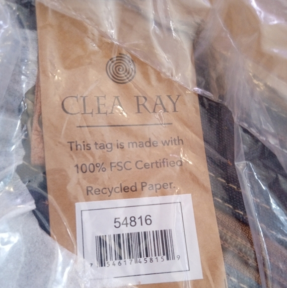 Clea Ray crossbody fringe bag with horse hair recycled canvas NWT - Picture 4 of 6